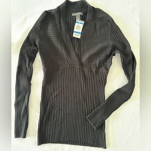 INC International Concepts Black Ribbed in XL
